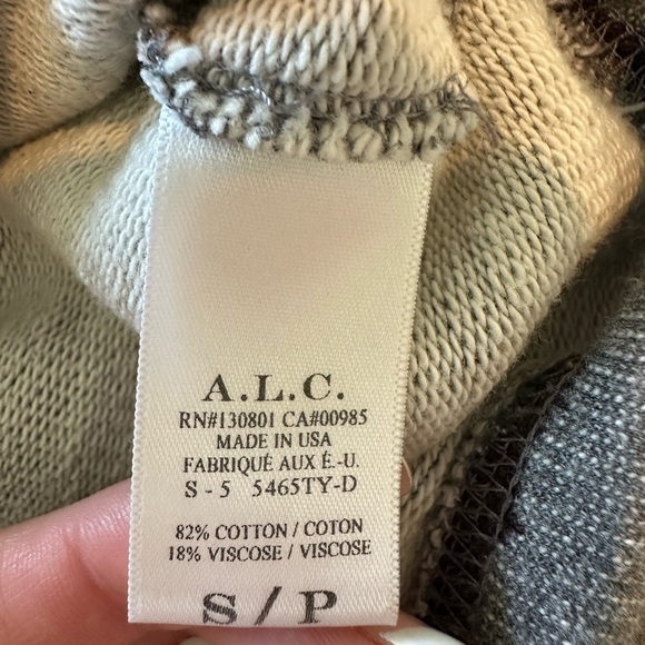 A.L.C. Gray and Brown Striped Top - Picture 3 of 4